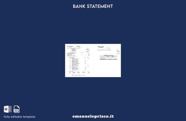 modello Excel di estratto conto bancario USA Heritage in stile verificato